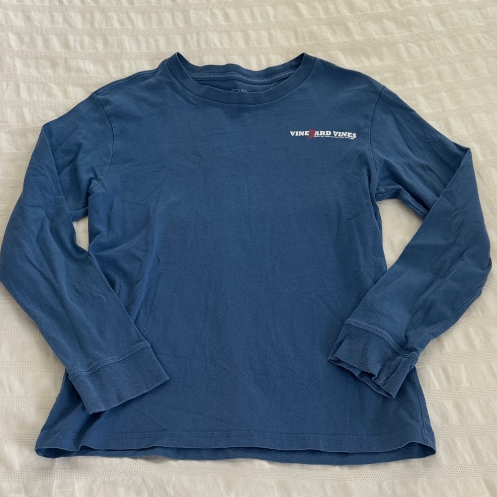 Vineyard Vines Kids Navy Long Sleeve Tee